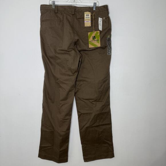 Life Khaki Pants Mens 38x34 Medium Brown Relaxed Straight Leg New NEW - Picture 7 of 7